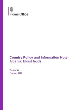 Albania: Blood Feuds