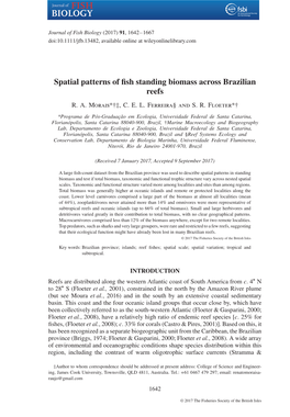 Spatial Patterns of Fish Standing Biomass Across Brazilian Reefs
