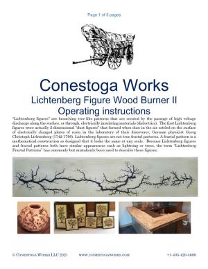 Lichtenberg Figure Wood Burner II Operating Instructions
