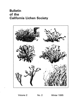 Bulletin of the California Lichen Society