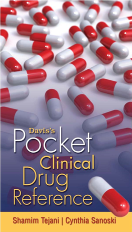 Davis's Pocket Clinical Drug Reference