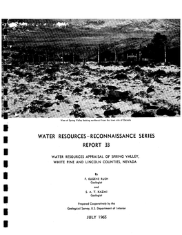 Water Resources-Reconnaissance