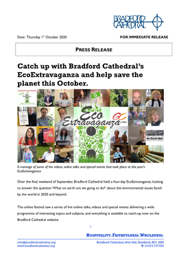 Catch up with Bradford Cathedral's Ecoextravaganza and Help Save
