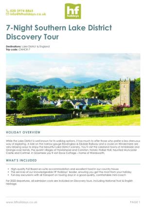 7-Night Southern Lake District Discovery Tour