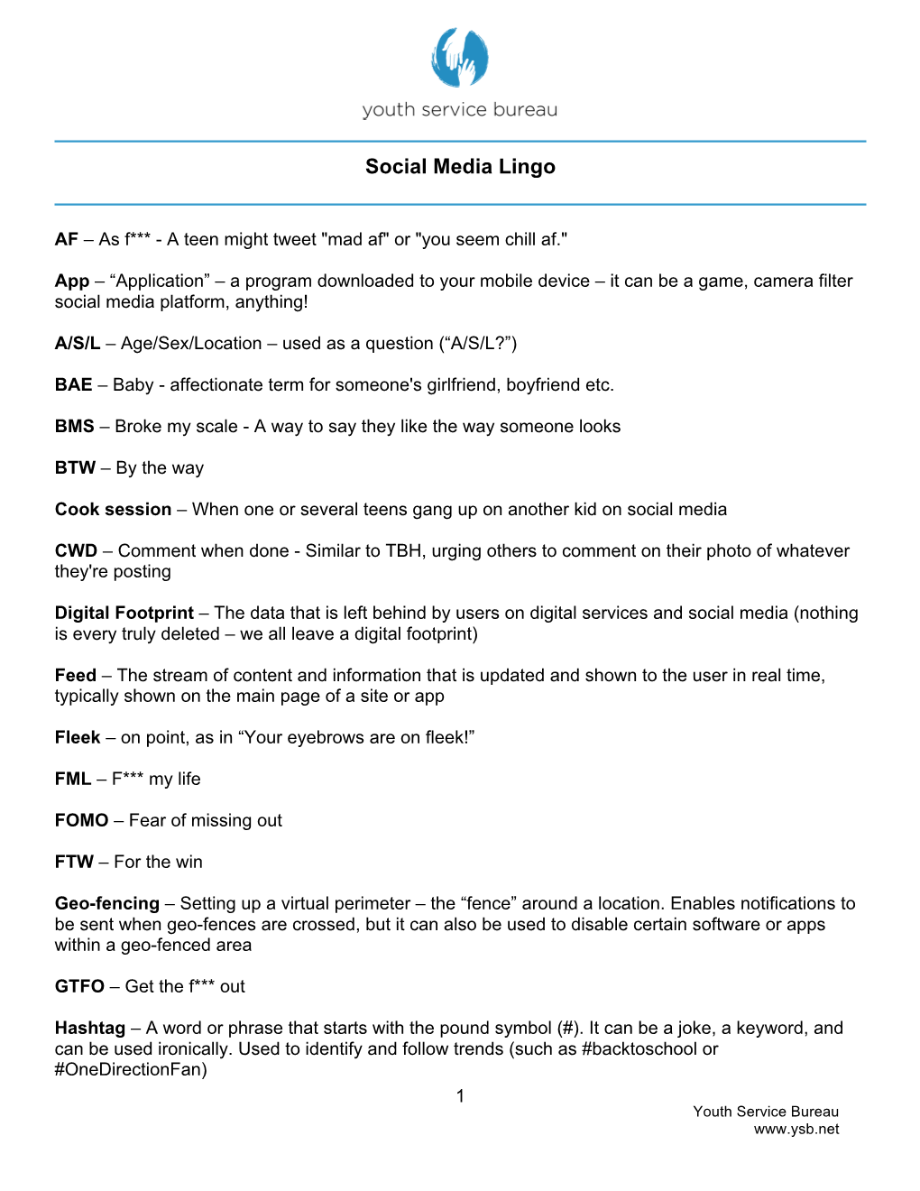 Social Media Lingo