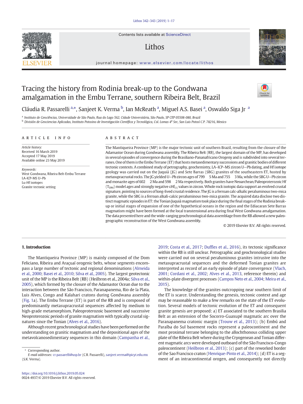 Tracing the History from Rodinia Break-Up to the Gondwana Amalgamation in the Embu Terrane, Southern Ribeira Belt, Brazil