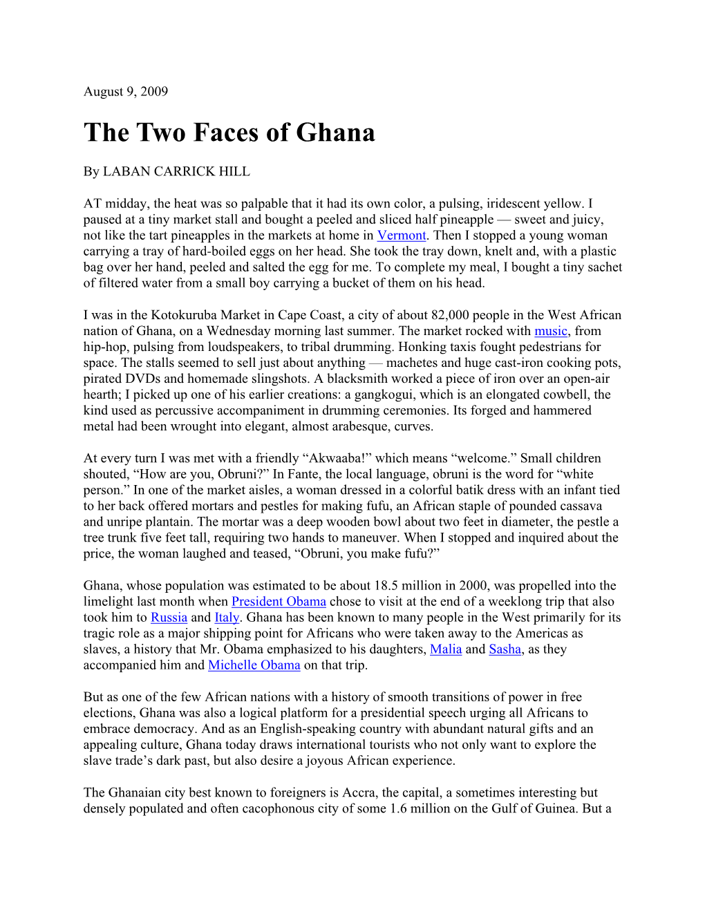 The Two Faces of Ghana