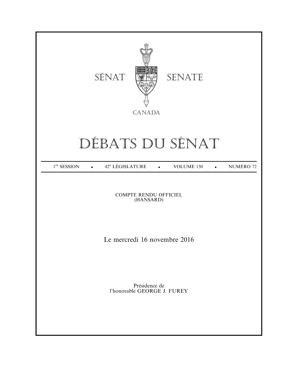 Débats Du Sénat