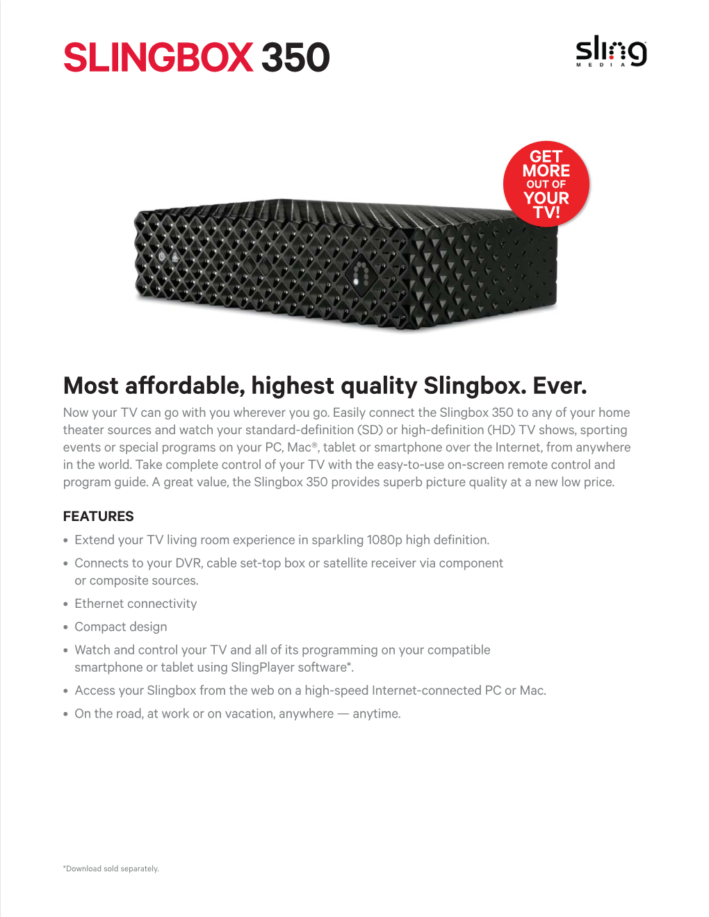 SLINGBOX 350.Indd