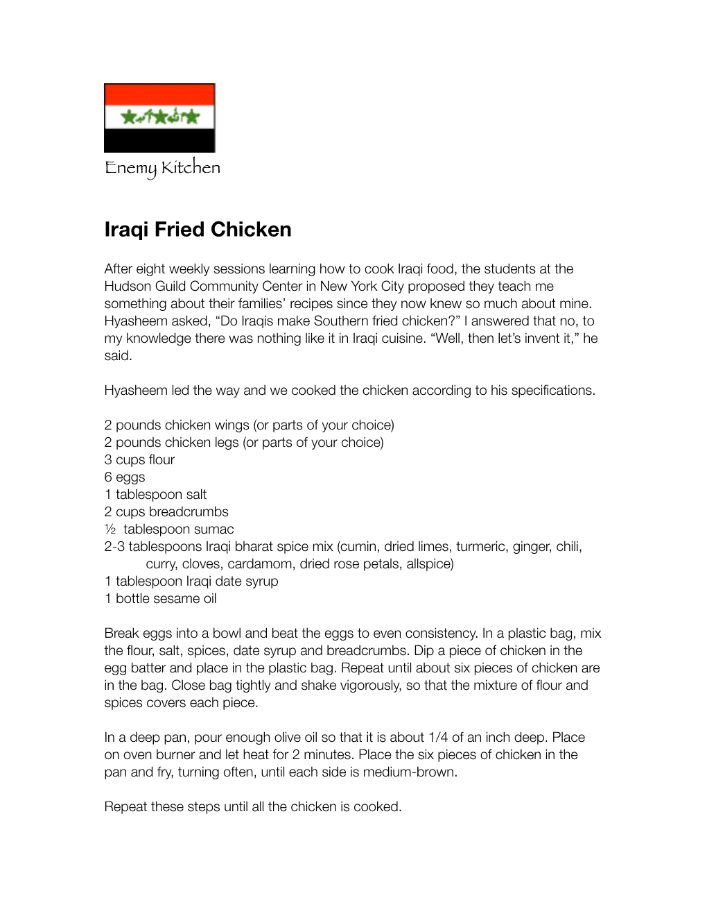 Iraqi Fried Chicken