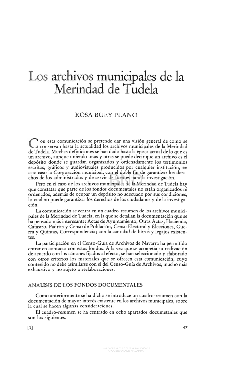 Los Archivos Municipales De La Merindad De Tudela