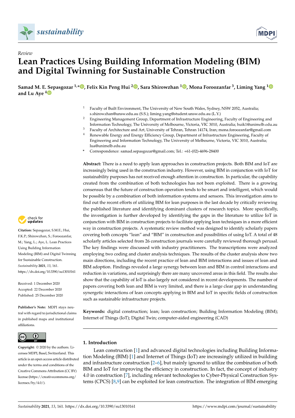 BIM) and Digital Twinning for Sustainable Construction