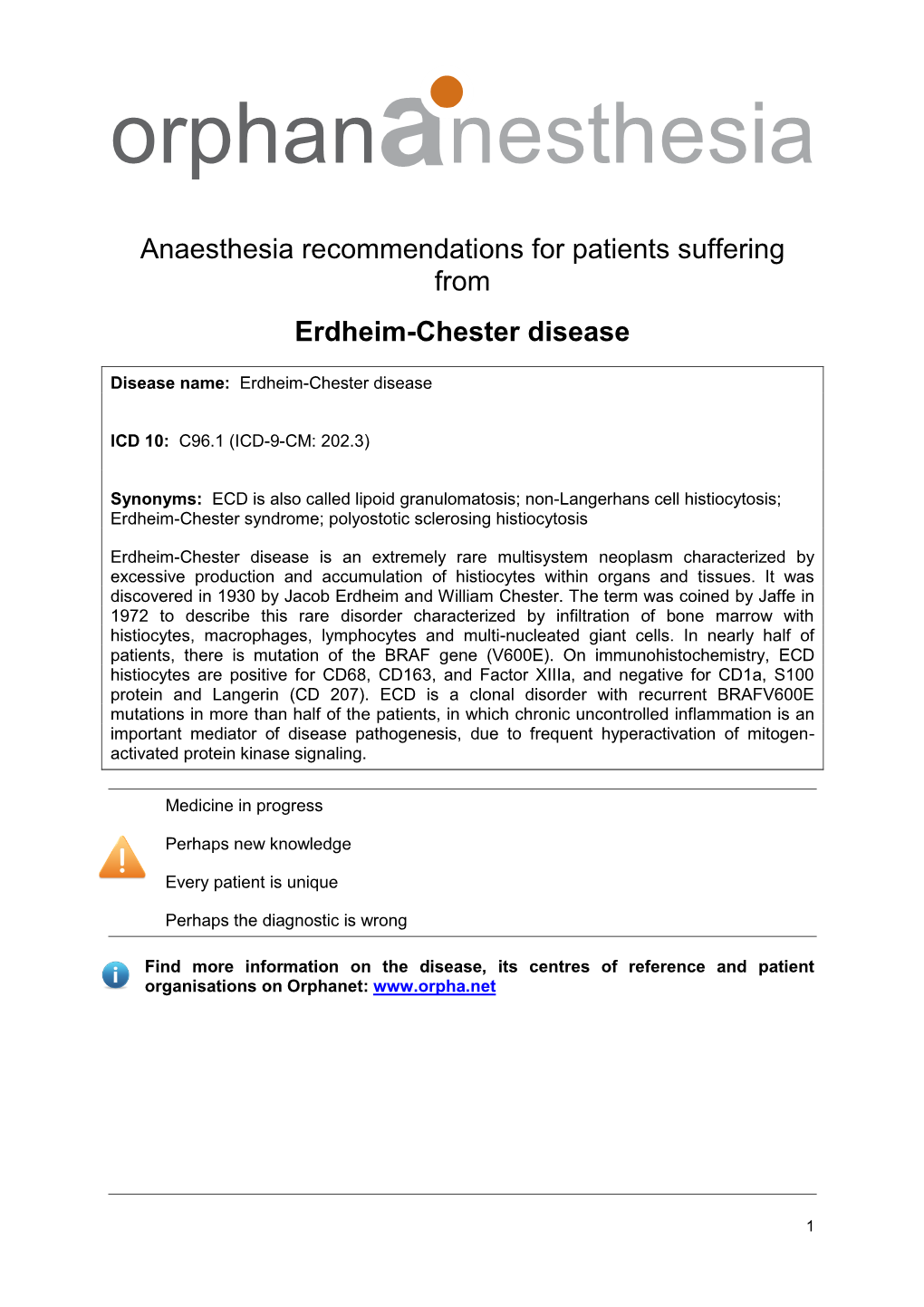 Erdheim-Chester Disease