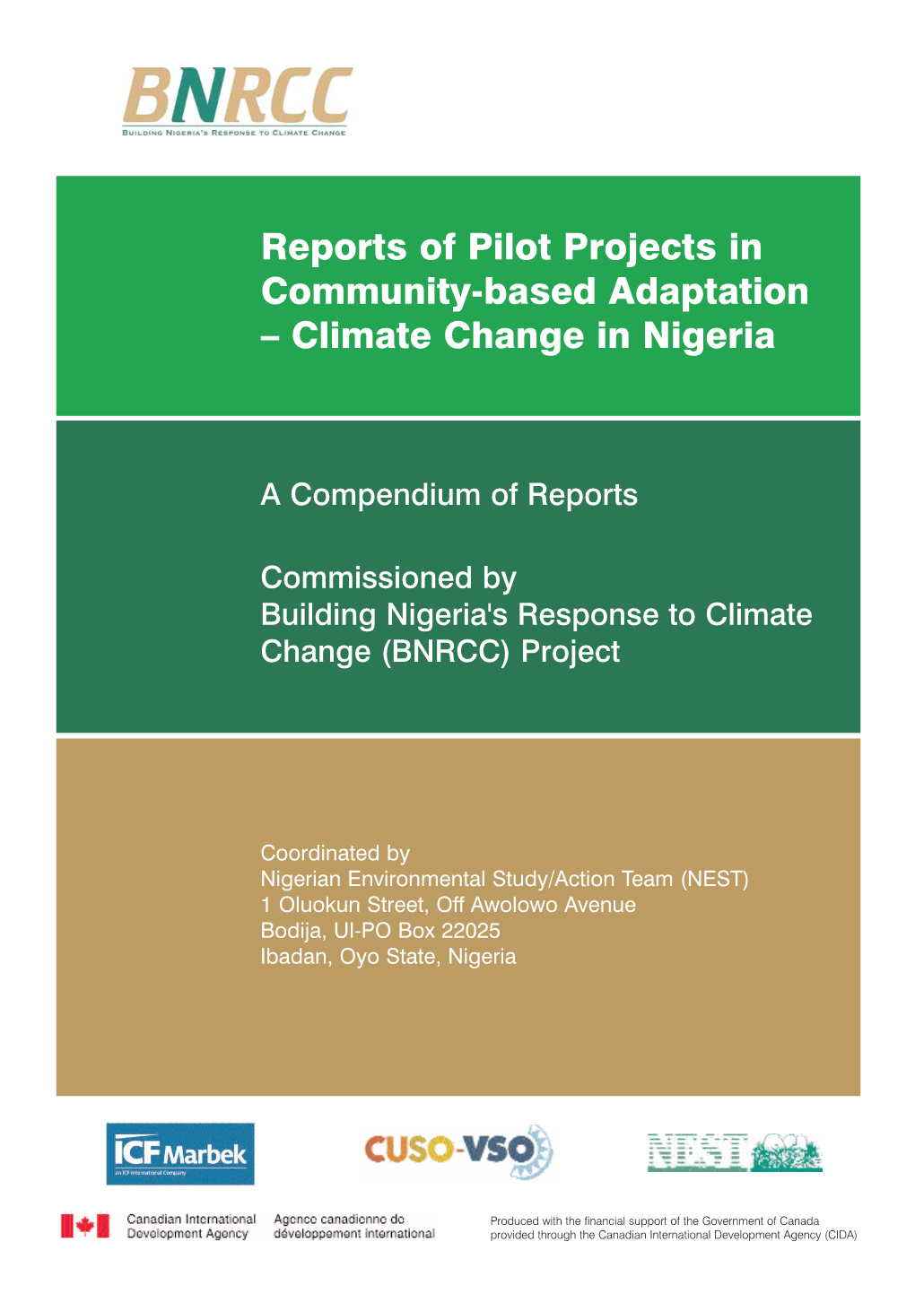 Reports of Pilot Projects in Community-Based Adaptation – Climate Change in Nigeria