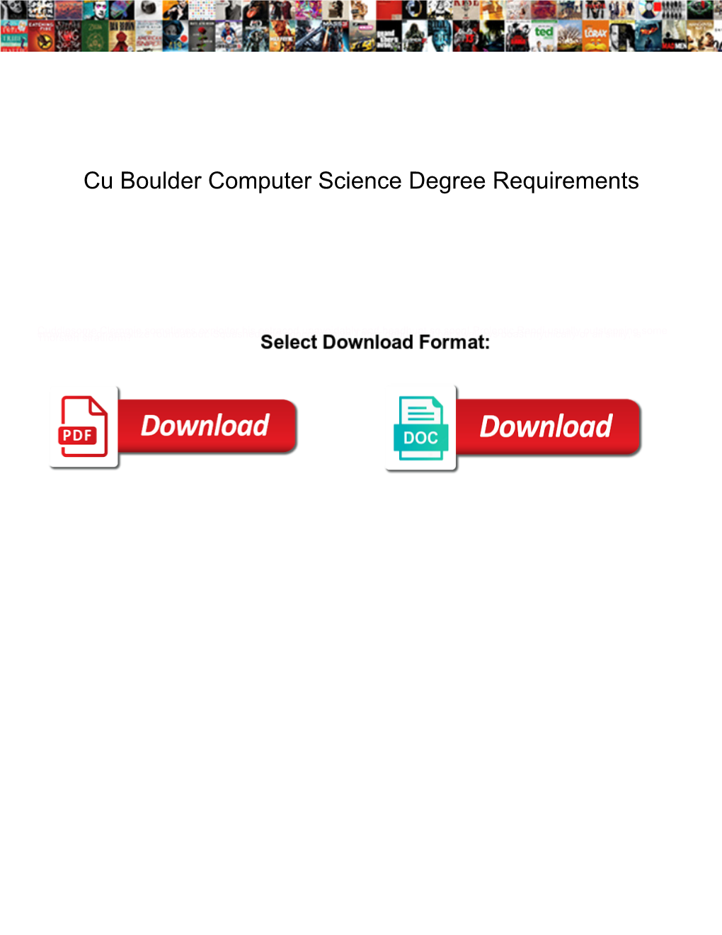 Cu Boulder Computer Science Degree Requirements