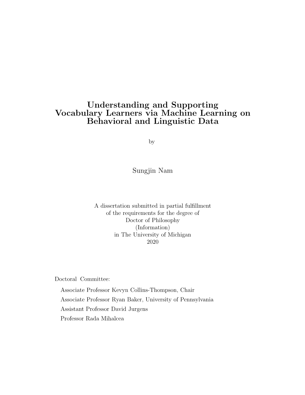 Understanding and Supporting Vocabulary Learners Via Machine Learning on Behavioral and Linguistic Data