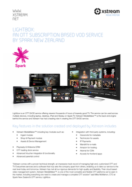 Lightbox: an Ott Subscription Based Vod Service by Spark New Zealand