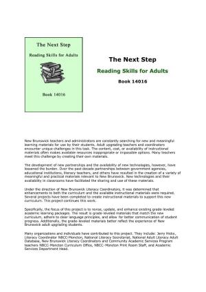 The Next Step Reading Skills for Adults