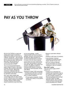 Pay As You Throw