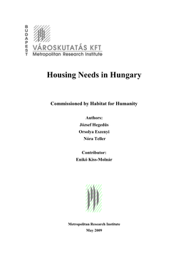 Housing Needs in Hungary