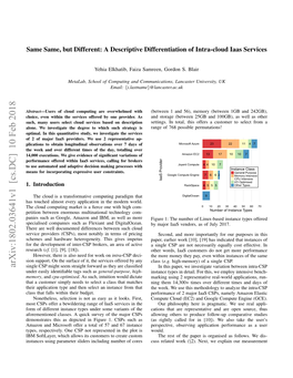 A Descriptive Differentiation of Intra-Cloud Iaas Services