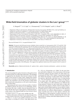 Wide-Field Kinematics of Globular Clusters in the Leo I Group