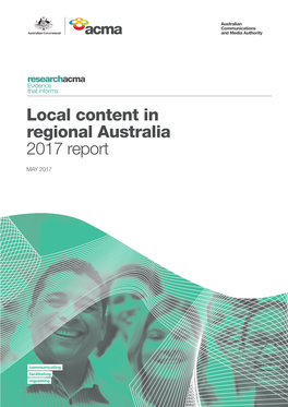 Local Content in Regional Australia 2017 Report