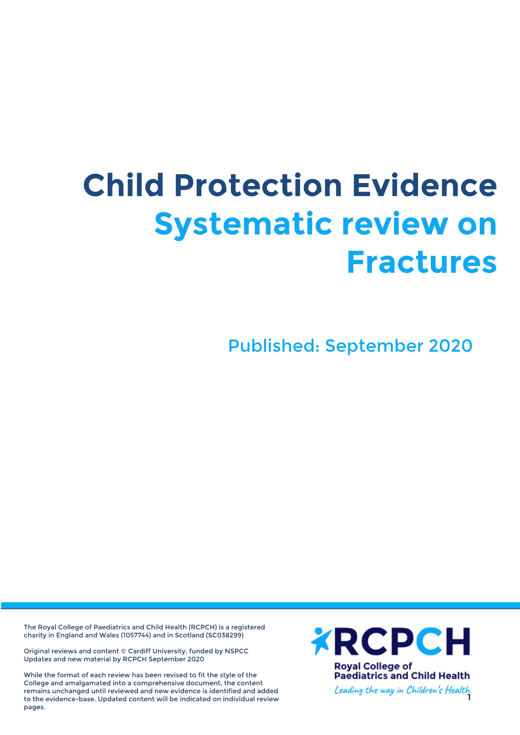 Child Protection Evidence Systematic Review on Fractures