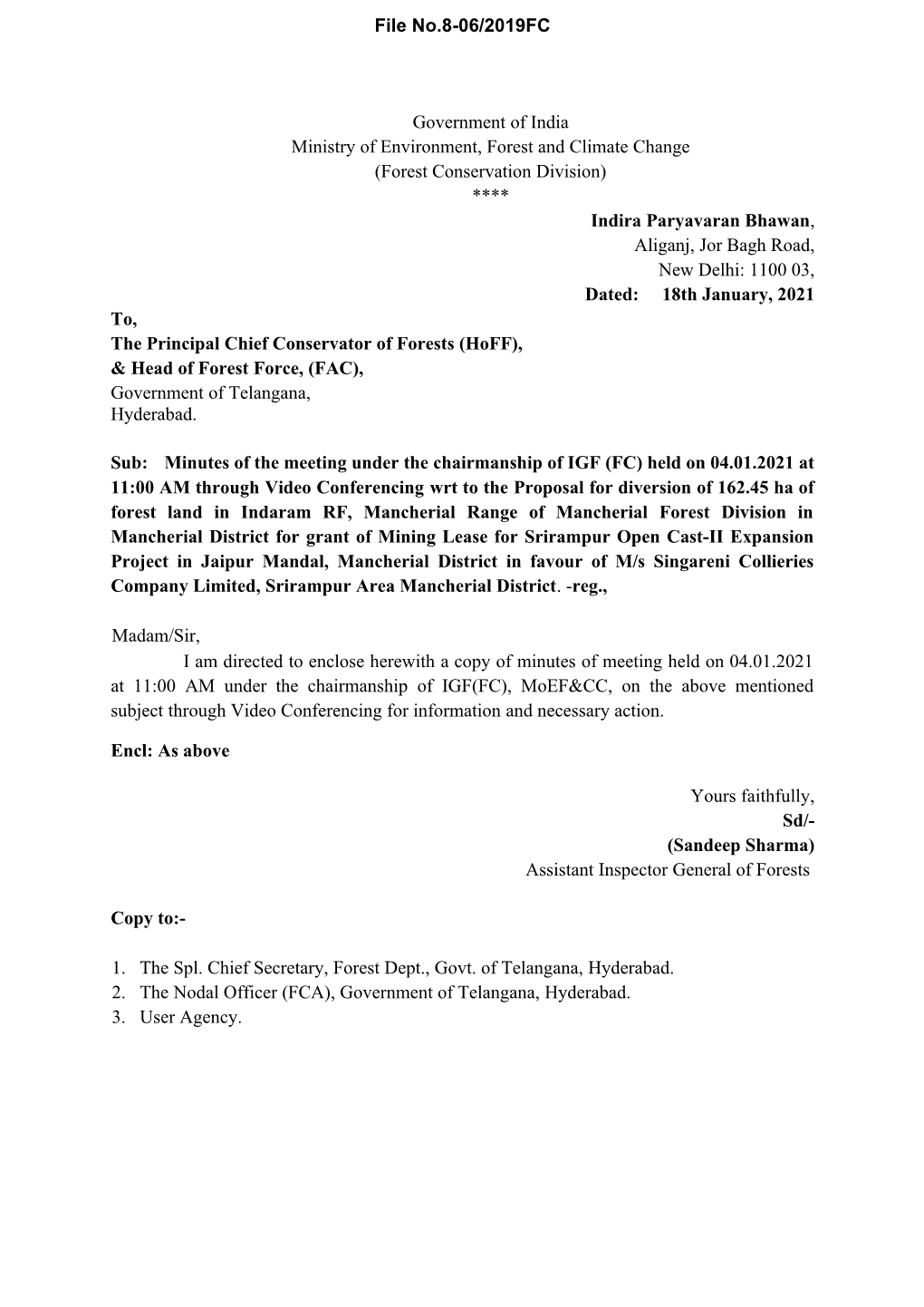 Government of India Ministry of Environment, Forest and Climate