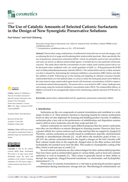 The Use of Catalytic Amounts of Selected Cationic Surfactants in the Design of New Synergistic Preservative Solutions