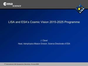 LISA and ESA's Cosmic Vision 2015-2025 Programme
