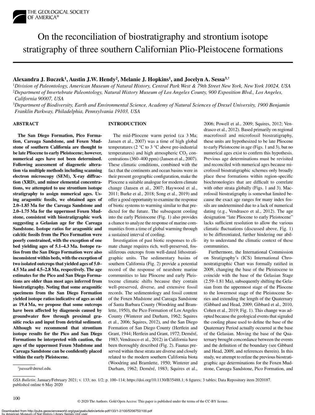 On the Reconciliation of Biostratigraphy and Strontium Isotope Stratigraphy of Three Southern Californian Plio-Pleistocene Formations