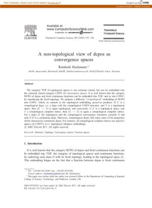 A Non-Topological View of Dcpos As Convergence Spaces