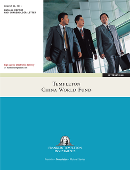 Templeton China World Fund Franklin Templeton Investments