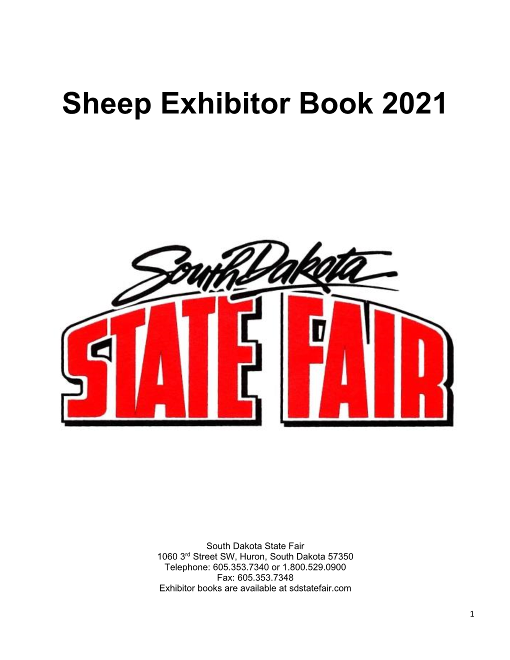 Sheep Exhibitor Book 2021