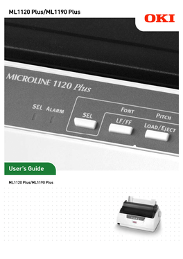 User's Guide ML1120 Plus/ML1190 Plus