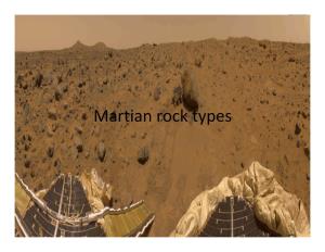 Martian Rock Types Analysis of Surface Composition