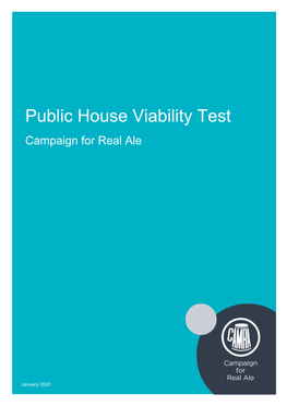 Public House Viability Test Campaign for Real Ale