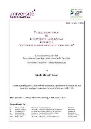 THESE DE DOCTORAT Nicolo Michele Tonali