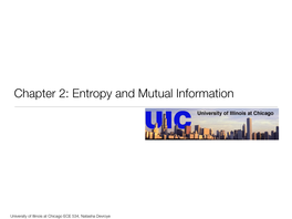 Chapter 2: Entropy and Mutual Information