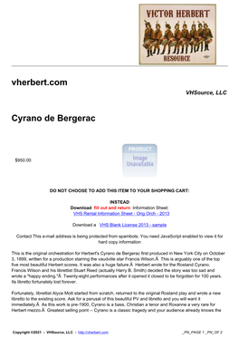 Vherbert.Com Cyrano De Bergerac