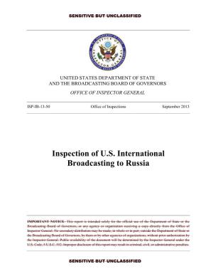 Inspection of U.S. International Broadcasting to Russia