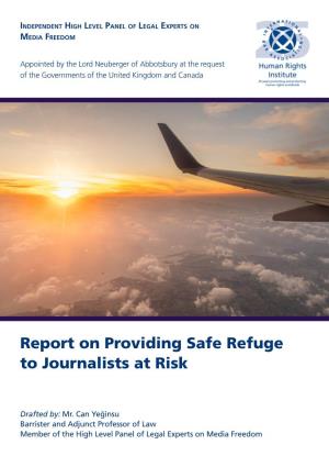 Report on Providing Safe Refuge to Journalists at Risk