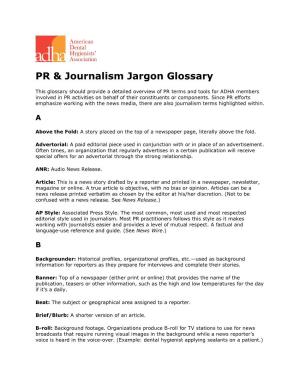 PR & Journalism Jargon Glossary
