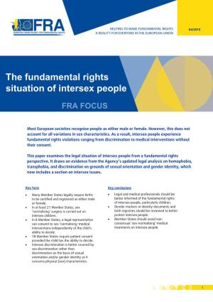 The Fundamental Rights Situation of Intersex People