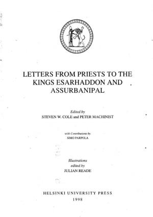 Letters from Priests to the Kings Esarhaddon And