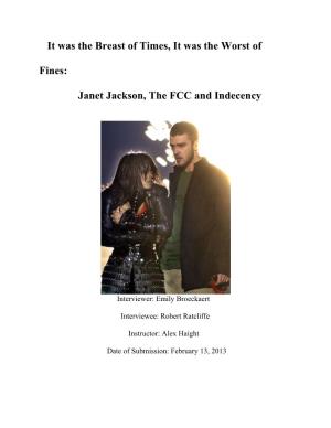 Janet Jackson, the FCC and Indecency