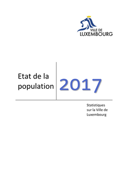 Etat De La Population 2017