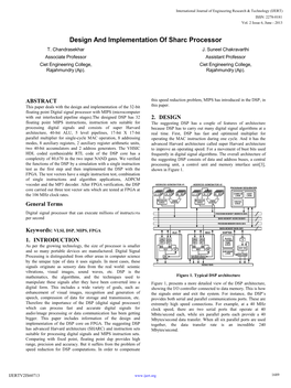 Design and Implementation of Sharc Processor T