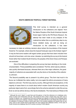 1 SOUTH AMERICAN TROPICAL FOREST MATERIAL This Brief